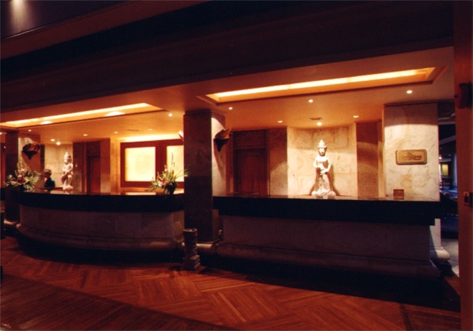 New reception desk at Nusa Dua Beach Hotel Upgrade, Bali