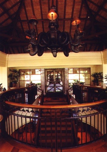 View of entrance and stairs of the Palace Lounge of The Nusa Dua Beach Hotel Upgrade, Bali