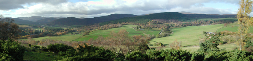 Balmoral Castle, Deeside, Scotland & surrounding countryside.