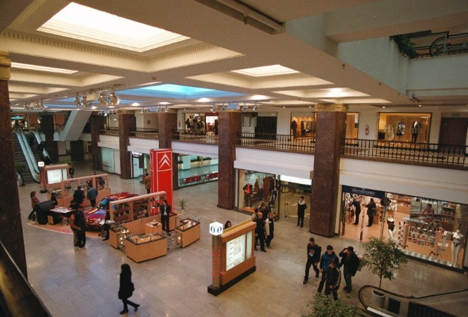 Interior view of the of the refurbished Tzum Building located in dowtown Sofia, Bulgaria.