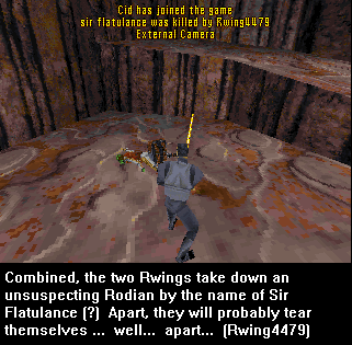 Rwing dusts some guy