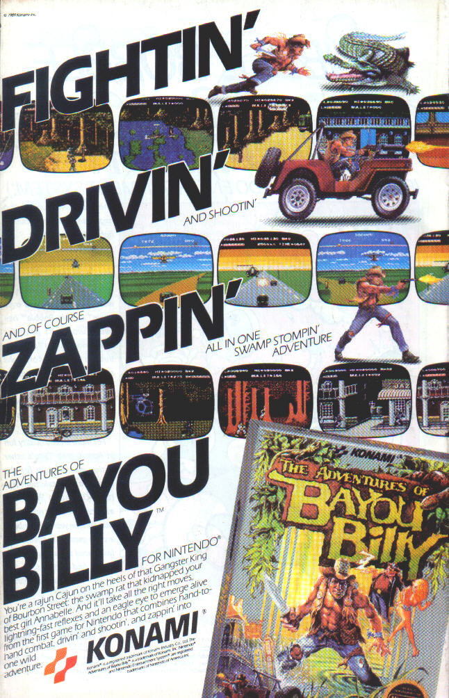 The Adventures of Bayou Billy advertisement