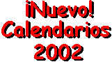 Propuesta de calendarios de USOC para el a�o 2002