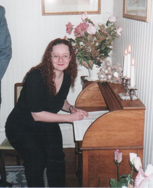 Elizabeth at Kimm and Barry's Wedding - January 12, 2002