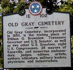 Old Gray Cemetery historical marker