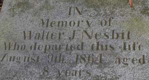 Walter J. Nesbit's marker