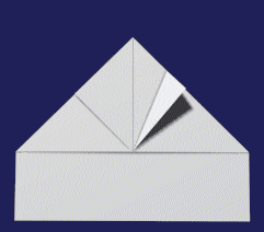 origami, papiroflexia, avion de papel paso 3, doblar morro