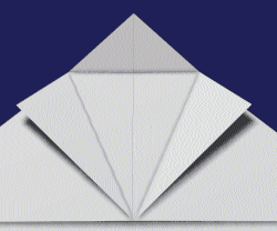 origami papiroflexia avion de papel paso 4, dobleces del morro