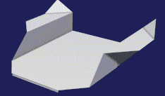 Origami Avion Panza Plana, Flyer Volador montado