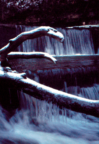 Marske Mill Weir With Icicles