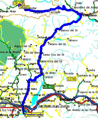 Itinerario Ponferrada - Tablado