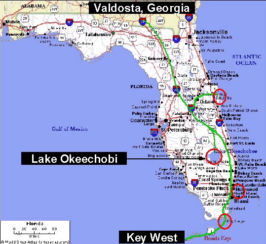 The green line is approximately the routes I covered in 2 weeks on a pontiac grand AM