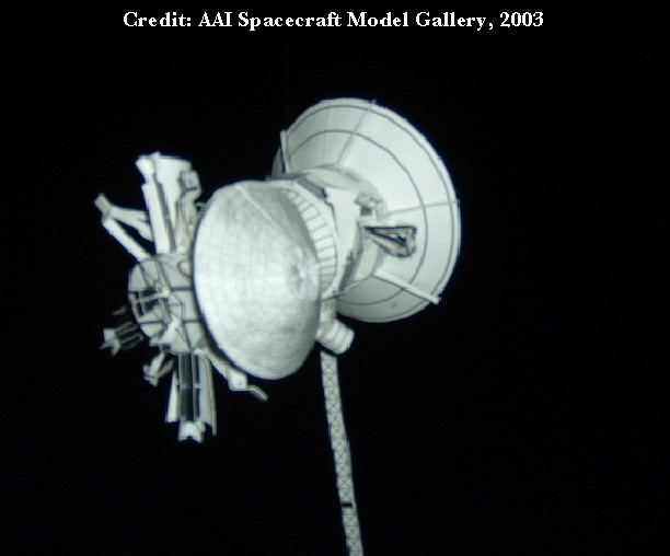 1/37th scale model of Cassini-Huygens: Saturn and Titan probe