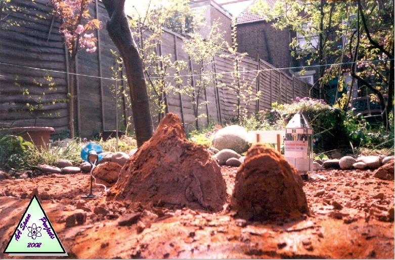 A panoramic view looking south from the Mars surface simulations site. Early afternoon on April 21st, 2002.
