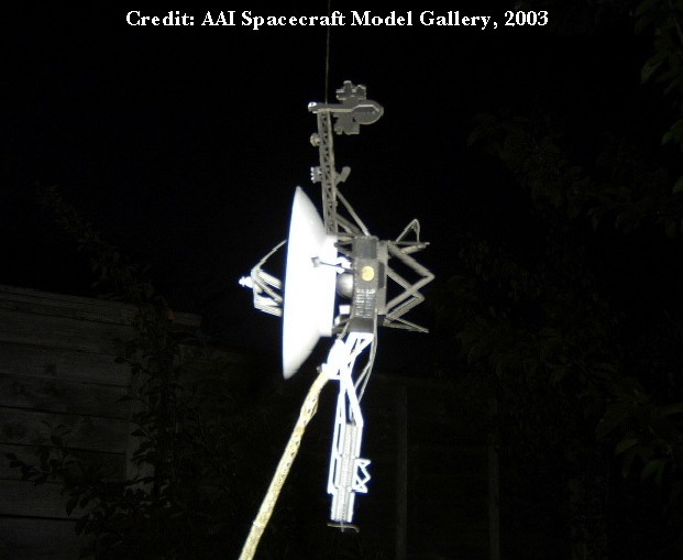 Scale model of the pioneering Voyager spacecraft - outer solar system and interstellar mission