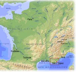 Plan d'arriv�e � Bormes les Mimosas