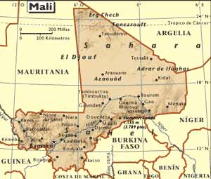 Mapa de Mali, Datos, Geografia, Historia, Arte, Literatura, Campeones de Liga de Futbol, Escudos y Equipaciones de los equipos