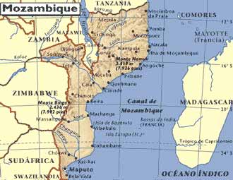 Mapa de Mozambique, Datos, Geografia, Historia, Arte, Literatura, Campeones de Liga de Futbol, Escudos y Equipaciones de los equipos