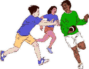 Children Playing Touch Football