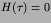 $H(\tau)=0$