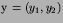 ${\hbox{\boldmath$y$}}=(y_{1},y_{2})$