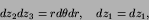 \begin{displaymath}
dz_{2}dz_{3} = rd\theta dr,\quad dz_{1}=dz_{1},
\end{displaymath}