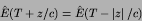 \begin{displaymath}
\hat{E}(T+z/c) = \hat{E}(T-\left\vert z\right\vert/c)
\end{displaymath}