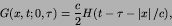 \begin{displaymath}
G(x,t; 0,\tau) = {c\over 2}H(t-\tau-\left\vert x\right\vert/c),
\end{displaymath}