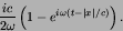 \begin{displaymath}
{ic\over 2\omega} \left(
1-e^{i\omega(t-\left\vert x\right\vert/c)}\right).
\end{displaymath}