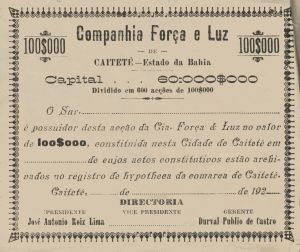 AP�LICE DA COMPANHIA FOR�A E LUZ DE CAETIT�