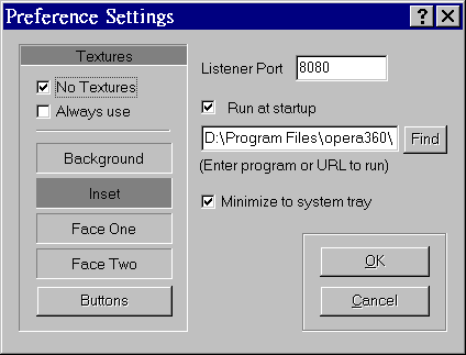 Config window