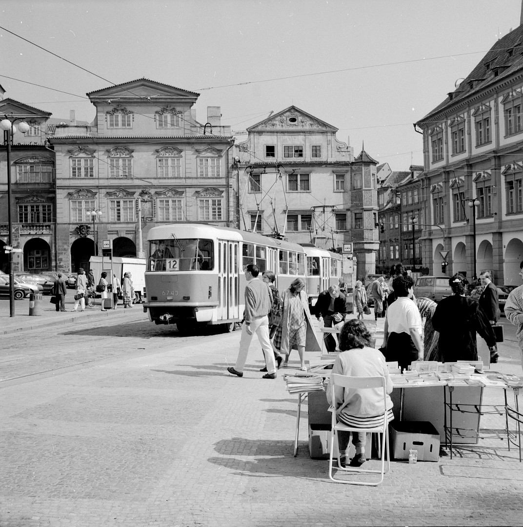 Straßenbahn in Prag / Трамвай в Праге / Spårvagn i Prag 1992. Foto: Erik Jonsson