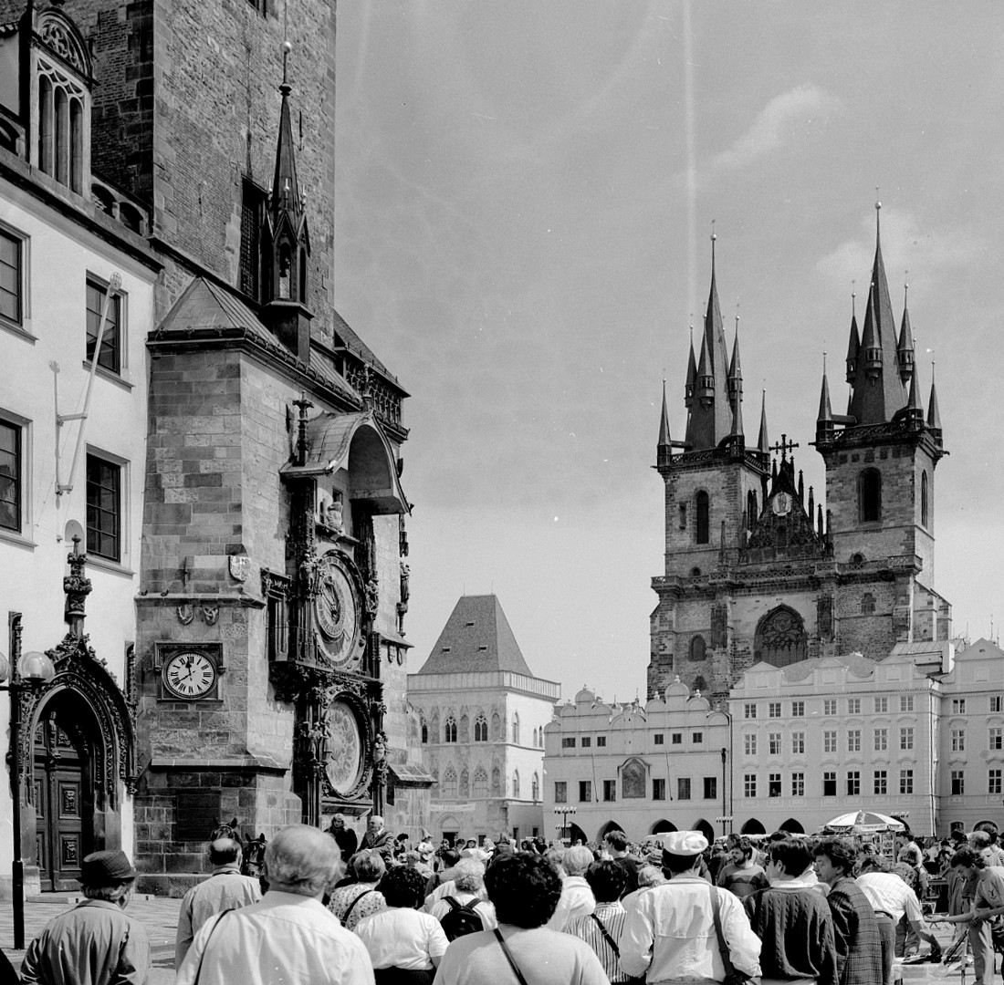Staroměstská radnice, Prag 1992. Foto: Erik Jonsson