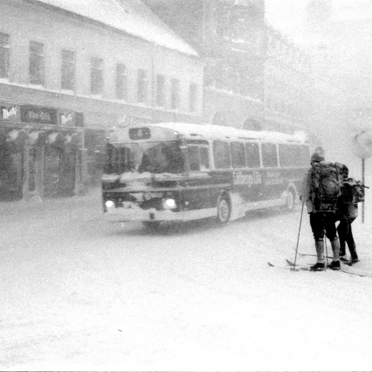 Lund i snö 1.1.1979. Foto: Erik Jonsson