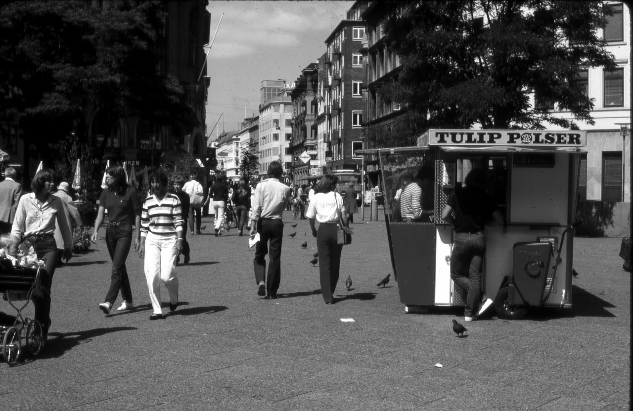 Pølsevogn i København 1981