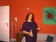 Claire with beer