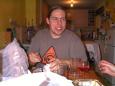 John enjoys a curry