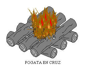 fuego en cruz