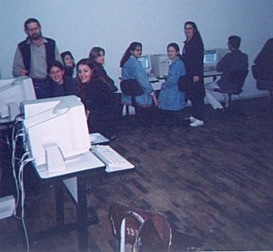 Alunos em processo de produ��o.