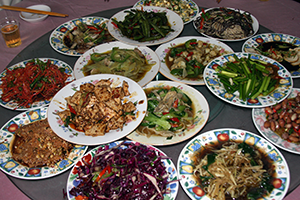 We have a large selection of dishes.