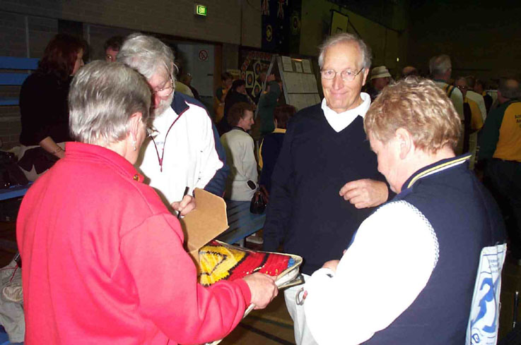 Blanket raffle with Ted