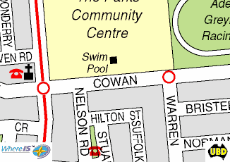 Location of 'The Parks'
