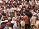 Crowd of customers