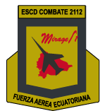 Emblema del Escuadrn de Combate N 2112 MIRAGE F.1 del Ala de Combate N 21 de la FAE situada en la Base Area de Taura