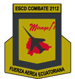 Emblema del Escuadr�n de Combate N� 2112 MIRAGE F.1 del Ala de Combate N� 21 de la FAE situada en la Base A�rea de Taura