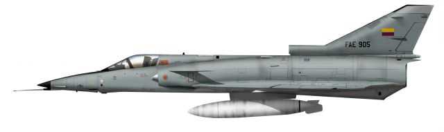 Kfir-C2 FAE-905 con su esquema tctico mimtico en gris plido para los cazas de superioridad area.