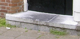 [worn entry step]