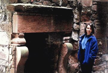 First-floor fireplace, Nithsdale Lodging.