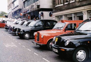 Cabs on South St. David Street.