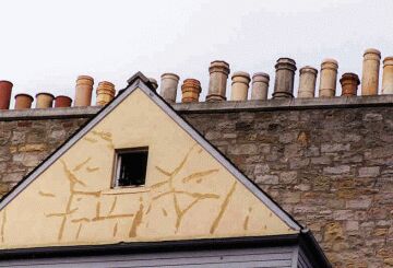 Chimney pots along the Royal Mile.